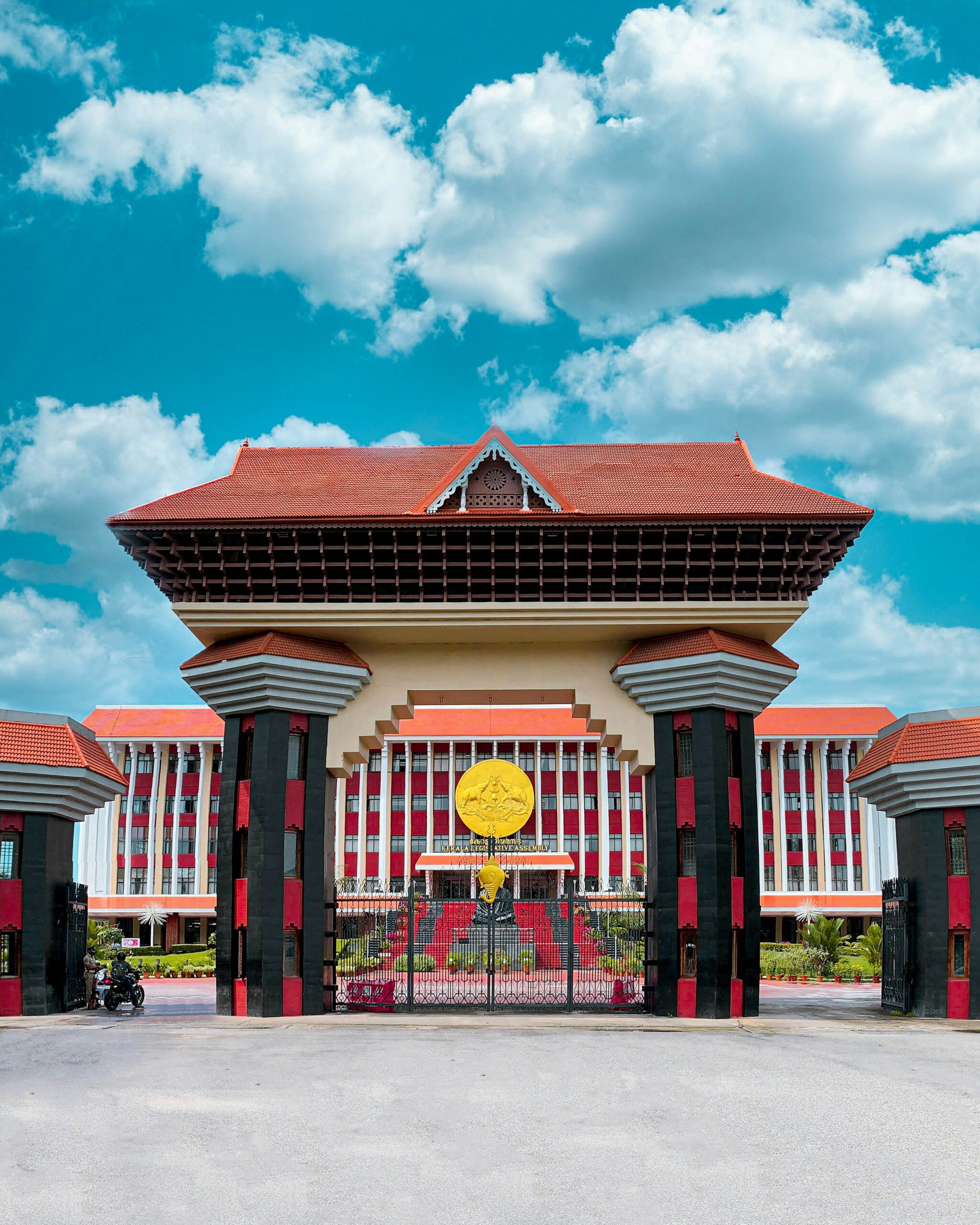 a large building with a clock on the front of it