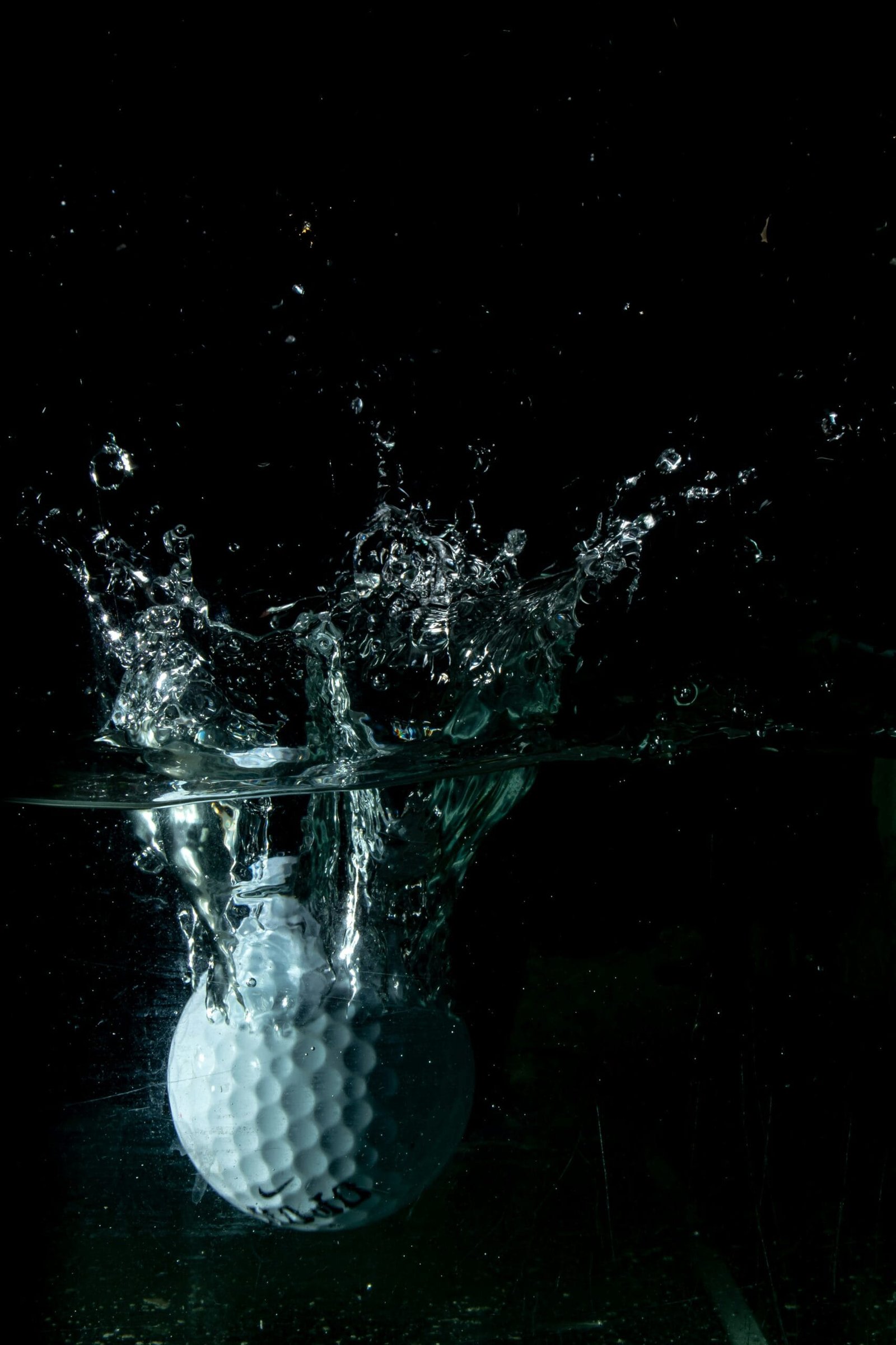 golf ball on water