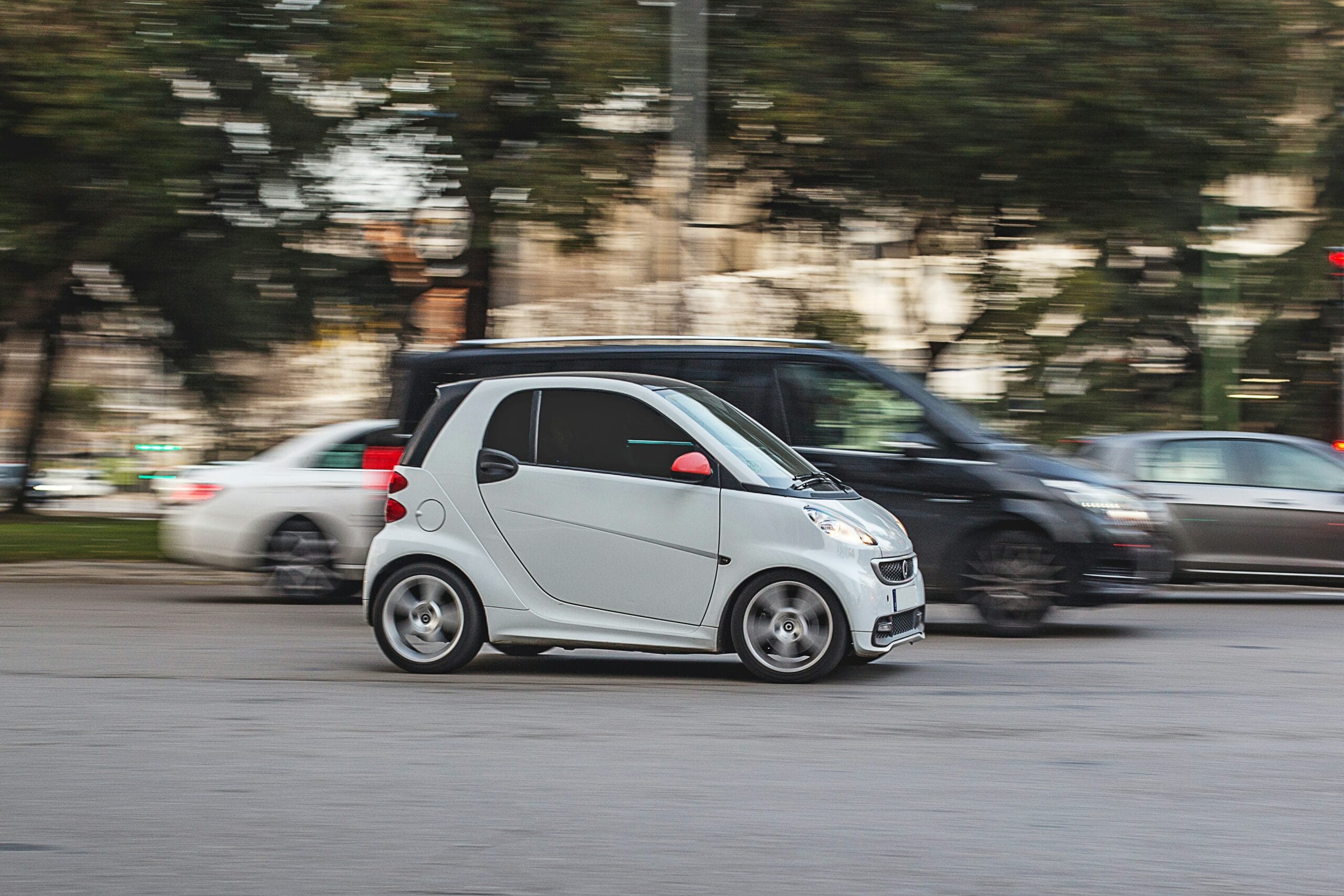 silver 5 door hatchback on road during daytime